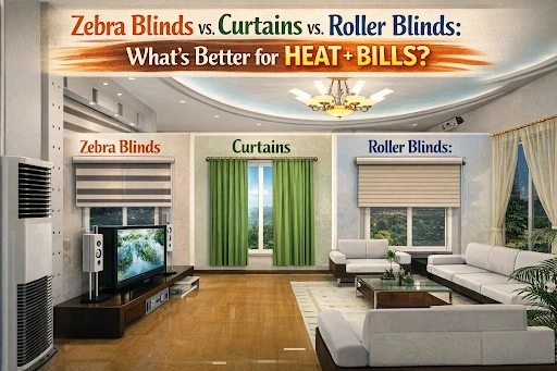 Zebra Blinds vs Curtains vs Roller Blinds